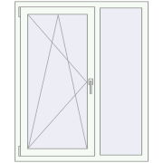 Вікна 1050x1260 мм REHAU Brillant-Design Білий (RAL 9016) з двох сторін