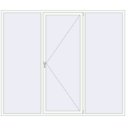 REHAU Euro 70 2540x2170 мм Білий (RAL 9016) з двох сторін