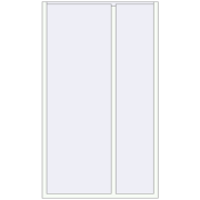 REHAU Euro 60 1300x2200 мм Білий (RAL 9016) з двох сторін