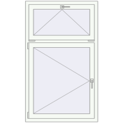 REHAU Euro 60 900x1500 мм Білий (RAL 9016) з двох сторін