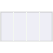 REHAU Euro 70 3500x2000 мм Білий (RAL 9016) з двох сторін