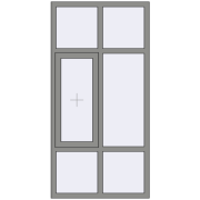 Altest Pony 375 1000x2000 мм RAL 9007 Grey aluminium з двох сторін