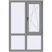 Altest Pony 375 1000x1500 мм RAL 9007 Grey aluminium з двох сторін Altest Pony 375 1000x1500 мм RAL 9007 Grey aluminium з двох сторін