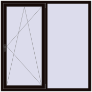 REHAU SYNEGO MD 1600x1600 мм BLACK_BROWN з двох сторін REHAU SYNEGO MD 1600x1600 мм BLACK_BROWN з двох сторін