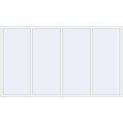 REHAU Euro 70 3080x1800 мм Білий (RAL 9016) з двох сторін