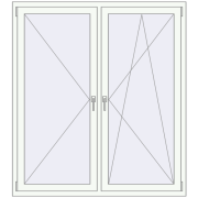 REHAU Euro 70 1500x1600 мм Білий (RAL 9016) з двох сторін REHAU Euro 70 1500x1600 мм Білий (RAL 9016) з двох сторін