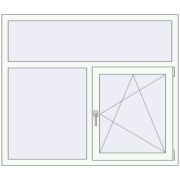 REHAU Euro 60 1400x1200 мм Білий (RAL 9016) з двох сторін
