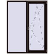 REHAU SYNEGO MD 1350x1750 мм BLACK_BROWN з двох сторін