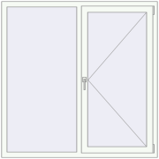 REHAU Brillant-Design 1450x1450 мм Білий (RAL 9016) з двох сторін REHAU Brillant-Design 1450x1450 мм Білий (RAL 9016) з двох сторін