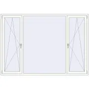 REHAU SYNEGO MD 2400x1680 мм Білий (RAL 9016) з двох сторін REHAU SYNEGO MD 2400x1680 мм Білий (RAL 9016) з двох сторін
