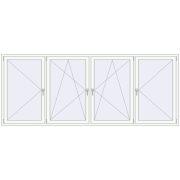 REHAU Euro 60 3200x1300 мм Білий (RAL 9016) з двох сторін