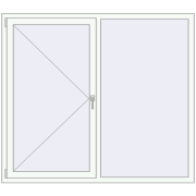 Вікна 1700x1500 мм REHAU Euro 70 Білий (RAL 9016) з двох сторін