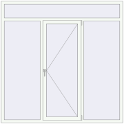 REHAU Euro 60 2000x2000 мм Білий (RAL 9016) з двох сторін