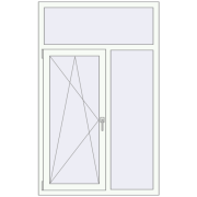 REHAU SYNEGO MD 1060x1700 мм Білий (RAL 9016) з двох сторін REHAU SYNEGO MD 1060x1700 мм Білий (RAL 9016) з двох сторін