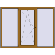 REHAU SYNEGO MD 1830x1400 мм LIGHT_OAK з двох сторін
