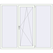 REHAU Euro 70 1800x1550 мм Білий (RAL 9016) з двох сторін