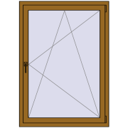 REHAU Euro 70 1000x1350 мм LIGHT_OAK з двох сторін