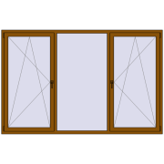REHAU Euro 60 2475x1600 мм GOLDEN OAK з двох сторін REHAU Euro 60 2475x1600 мм GOLDEN OAK з двох сторін