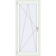 REHAU Euro 70 660x1568 мм Білий (RAL 9016) з двох сторін