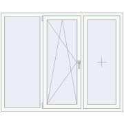 REHAU Euro 70 1770x1430 мм Білий (RAL 9016) з двох сторін REHAU Euro 70 1770x1430 мм Білий (RAL 9016) з двох сторін