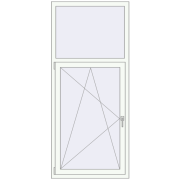 REHAU Euro 70 860x1950 мм Білий (RAL 9016) з двох сторін