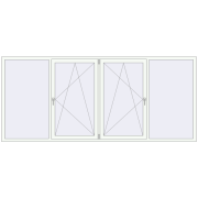 REHAU SYNEGO MD 3200x1400 мм Білий (RAL 9016) з двох сторін REHAU SYNEGO MD 3200x1400 мм Білий (RAL 9016) з двох сторін
