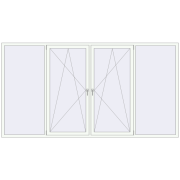 REHAU Euro 60 3280x1750 мм Білий (RAL 9016) з двох сторін