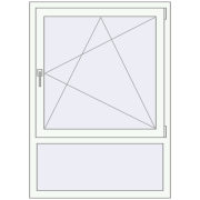 REHAU Euro 70 970x1350 мм Білий (RAL 9016) з двох сторін REHAU Euro 70 970x1350 мм Білий (RAL 9016) з двох сторін