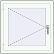 Вікна 700x700 мм REHAU Euro 60 Білий (RAL 9016) з двох сторін