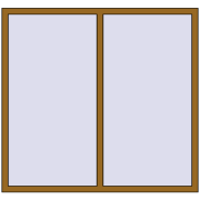 REHAU Euro 70 1600x1500 мм LIGHT_OAK з двох сторін