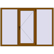 REHAU Euro 70 1870x1350 мм GOLDEN OAK з двох сторін REHAU Euro 70 1870x1350 мм GOLDEN OAK з двох сторін