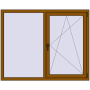 REHAU Euro 60 1500x1200 мм GOLDEN OAK з двох сторін REHAU Euro 60 1500x1200 мм GOLDEN OAK з двох сторін