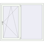 Вікна 1500x1300 мм REHAU Euro 70 Білий (RAL 9016) з двох сторін