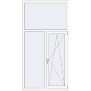 REHAU Euro 70 1100x2100 мм Білий (RAL 9016) з двох сторін