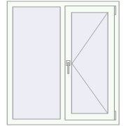 REHAU Euro 60 1000x1100 мм Білий (RAL 9016) з двох сторін