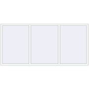 REHAU Euro 60 2700x1280 мм Білий (RAL 9016) з двох сторін