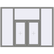 Вікна 2000x1500 мм Altest Pony 375 RAL 9007 Grey aluminium з двох сторін