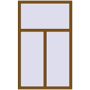 REHAU Euro 60 1100x1800 мм GOLDEN OAK з двох сторін