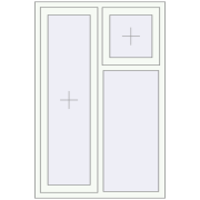 REHAU SYNEGO MD 1000x1500 мм Білий (RAL 9016) з двох сторін REHAU SYNEGO MD 1000x1500 мм Білий (RAL 9016) з двох сторін
