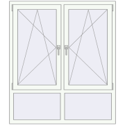 REHAU SYNEGO MD 1300x1500 мм Білий (RAL 9016) з двох сторін