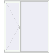 REHAU Euro 70 2000x2300 мм Білий (RAL 9016) з двох сторін REHAU Euro 70 2000x2300 мм Білий (RAL 9016) з двох сторін