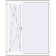 REHAU Euro 60 1300x1600 мм Білий (RAL 9016) з двох сторін