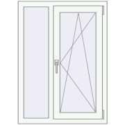 REHAU Euro 70 800x1100 мм Білий (RAL 9016) з двох сторін