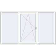 Вікна 2500x1500 мм REHAU Euro 60 Білий (RAL 9016) з двох сторін