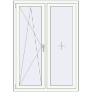 REHAU SYNEGO MD 1150x1600 мм Білий (RAL 9016) з двох сторін REHAU SYNEGO MD 1150x1600 мм Білий (RAL 9016) з двох сторін