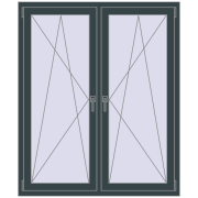 Altest Pony 375 1250x1500 мм RAL 7026 Granite grey з двох сторін