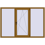 REHAU Euro 70 1900x1300 мм LIGHT_OAK з двох сторін REHAU Euro 70 1900x1300 мм LIGHT_OAK з двох сторін