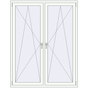 REHAU Euro 70 1400x1800 мм Білий (RAL 9016) з двох сторін