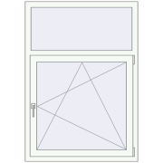 REHAU SYNEGO MD 980x1390 мм Білий (RAL 9016) з двох сторін