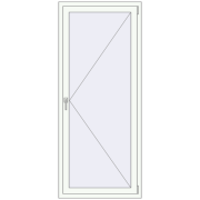 REHAU Euro 70 800x1900 мм Білий (RAL 9016) з двох сторін